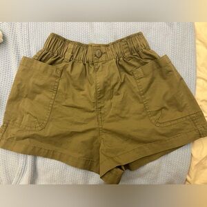 Pull&Bear Olive Green Women's Cargo Shorts
